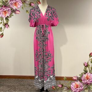 Just Love short sleeve pink Maxi Dress size medium